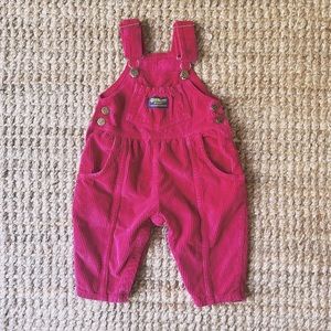 🌸Sold 🌸 vintage oshkosh fuscia corduroy overalls
